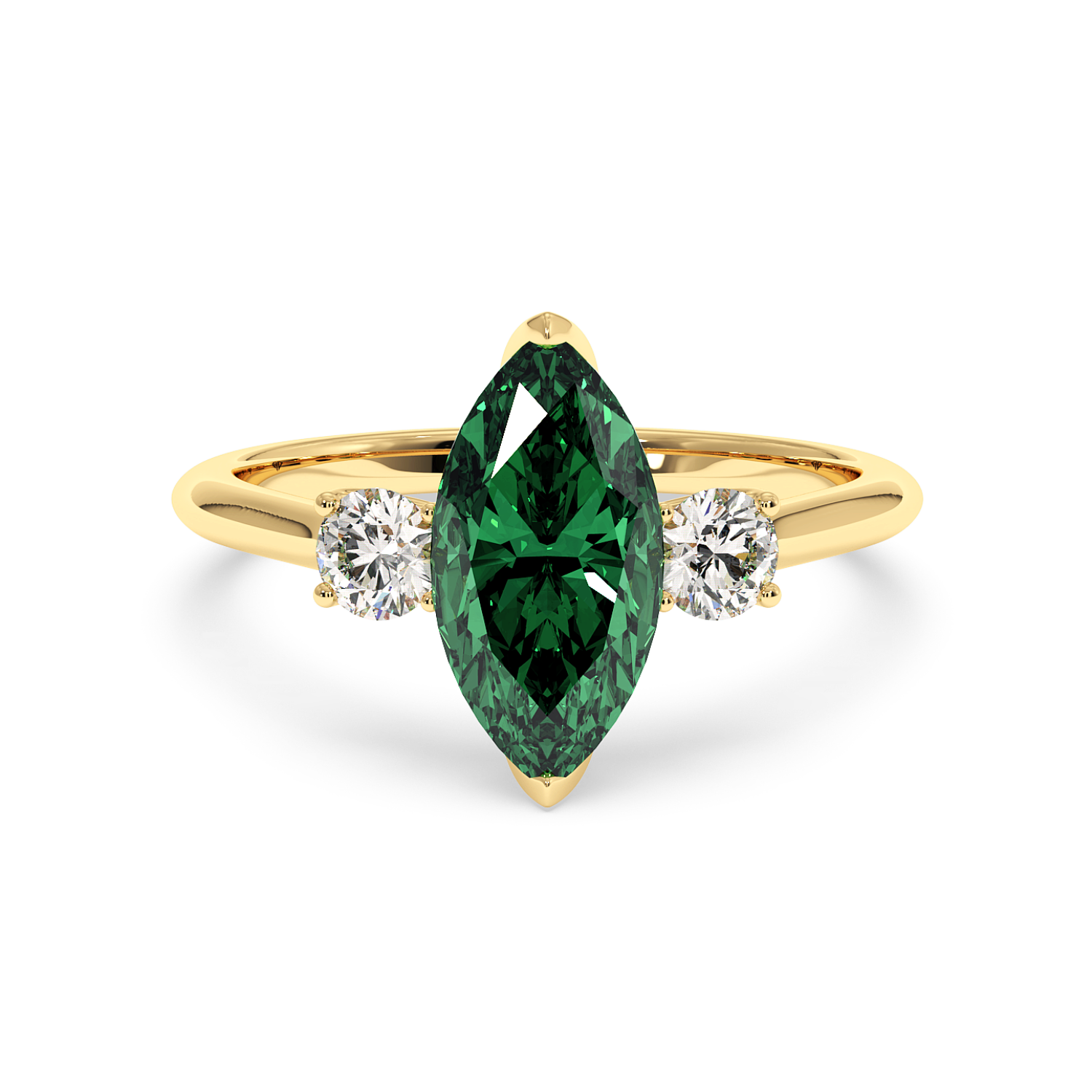 18K Yellow Gold Dolce Engagement Ring