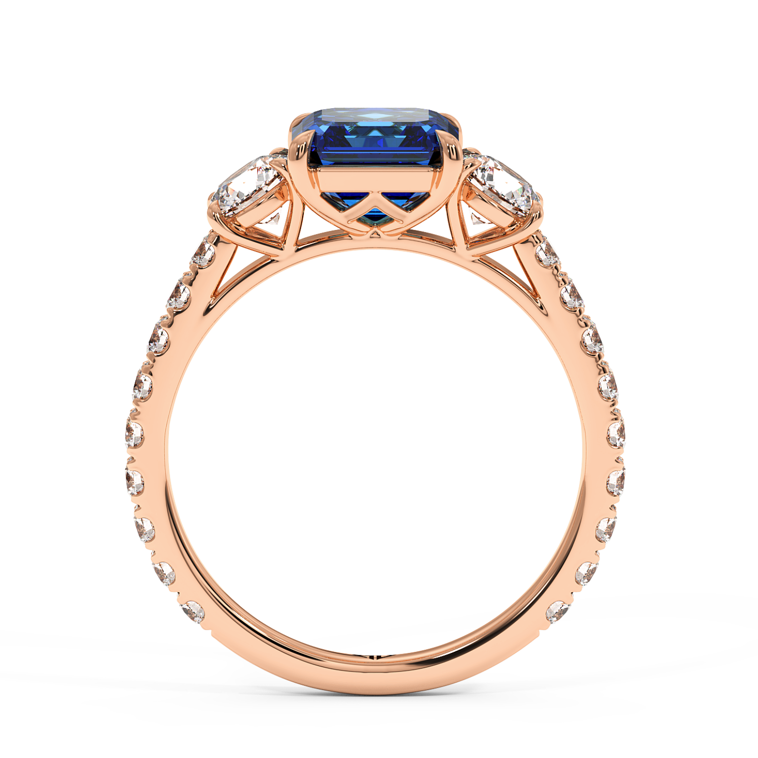 18K Rose Gold Blossom Engagement Ring
