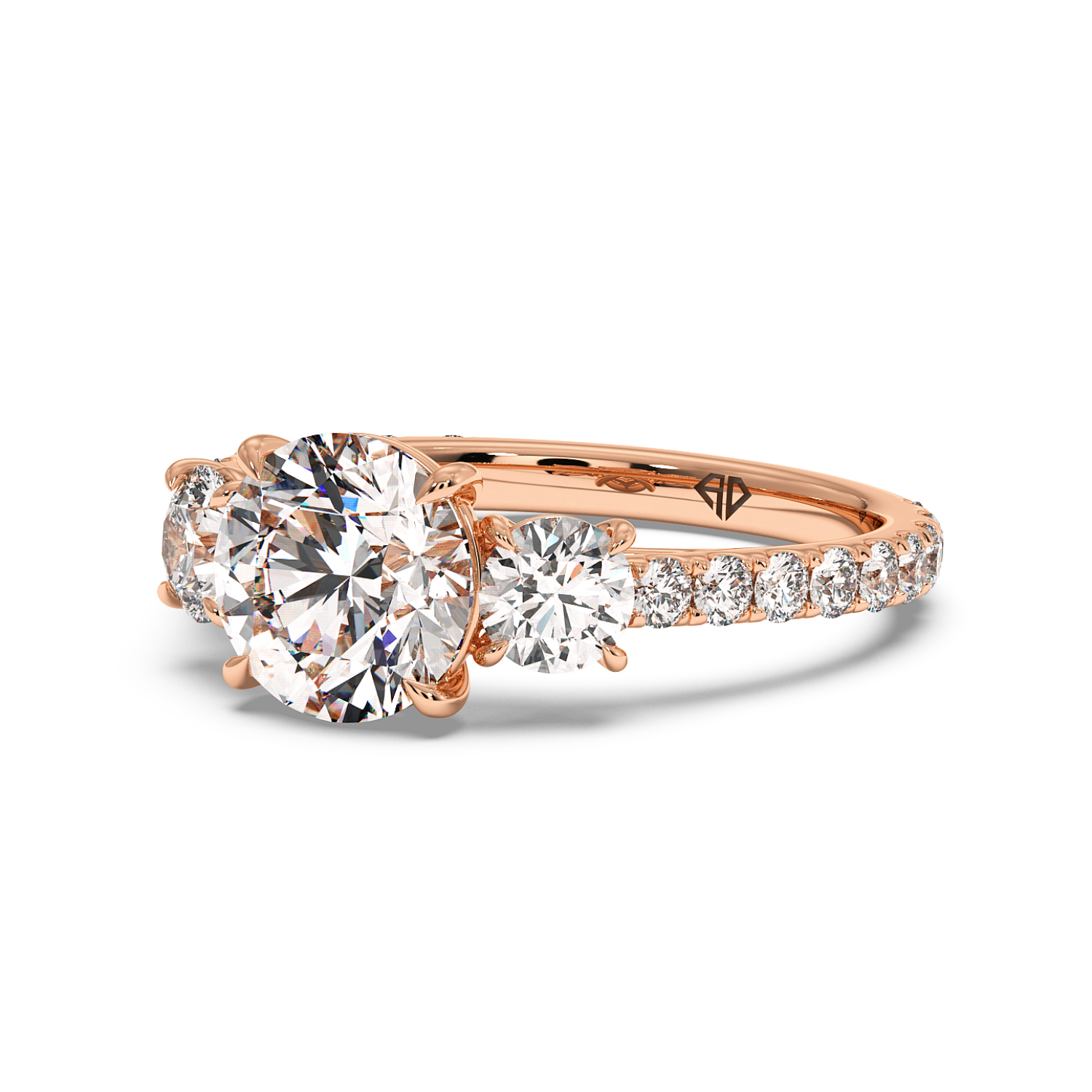 18K Rose Gold Blossom Engagement Ring
