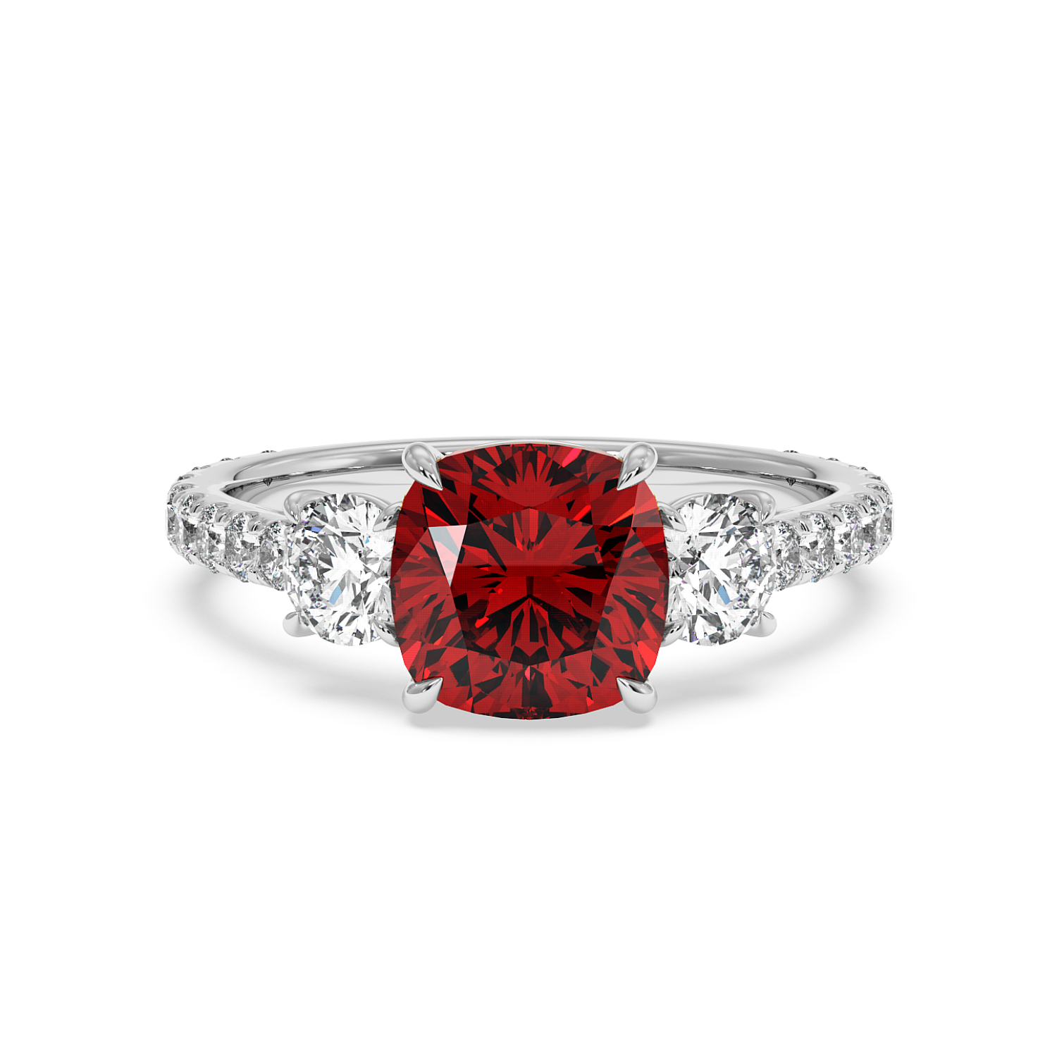 Platinum Blossom Engagement Ring