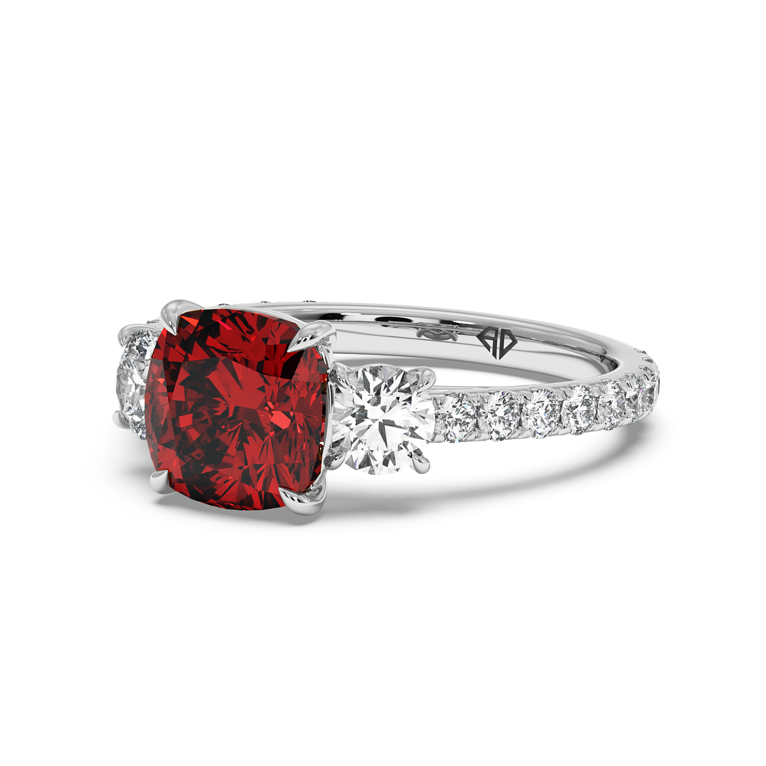 Platinum Blossom Engagement Ring