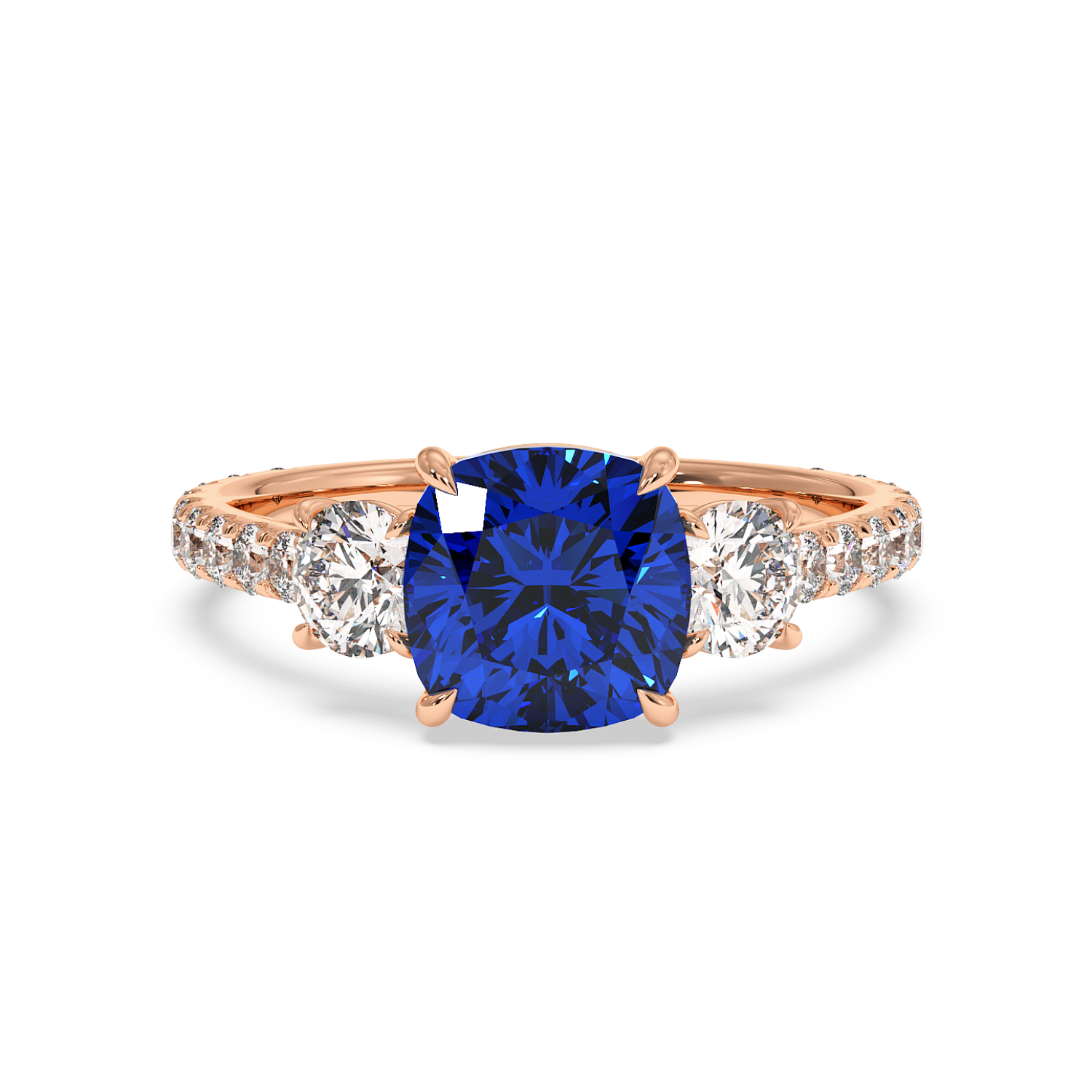 18K Rose Gold Blossom Engagement Ring