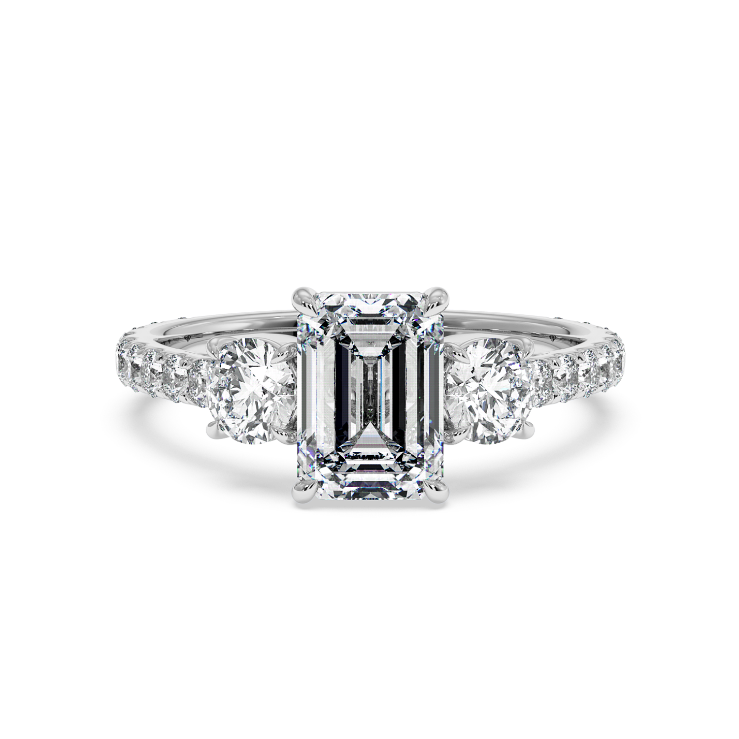 Platinum Blossom Engagement Ring