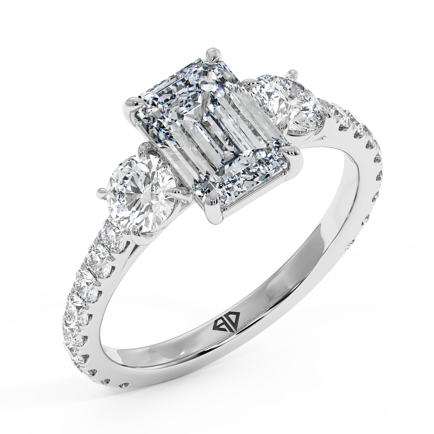 Platinum Blossom Engagement Ring