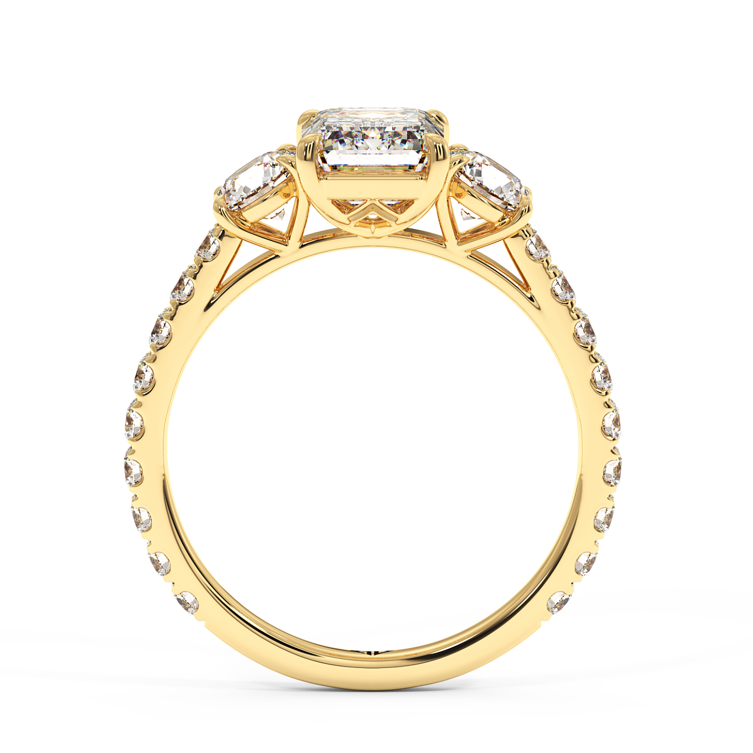 18K Yellow Gold Blossom Engagement Ring
