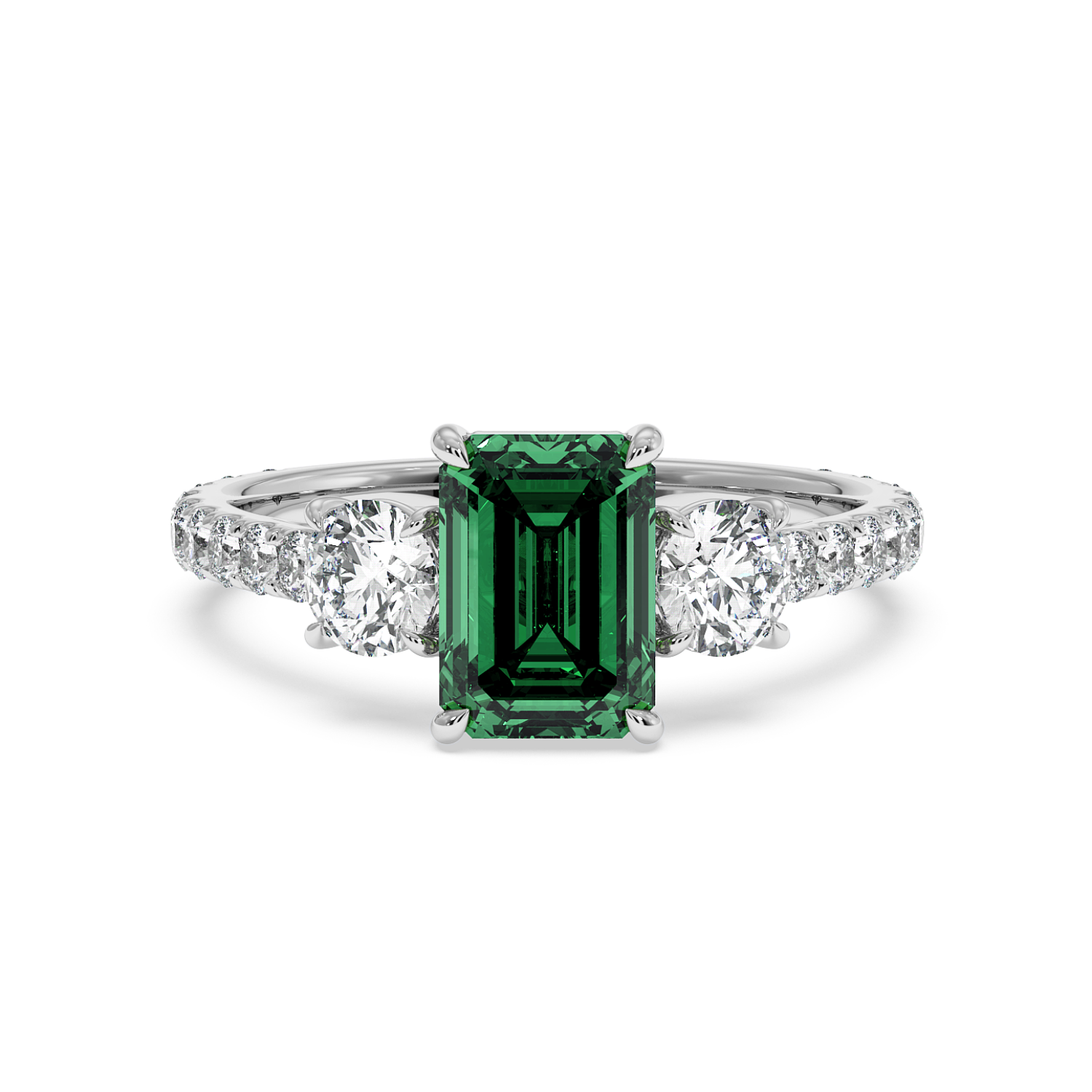 Platinum Blossom Engagement Ring