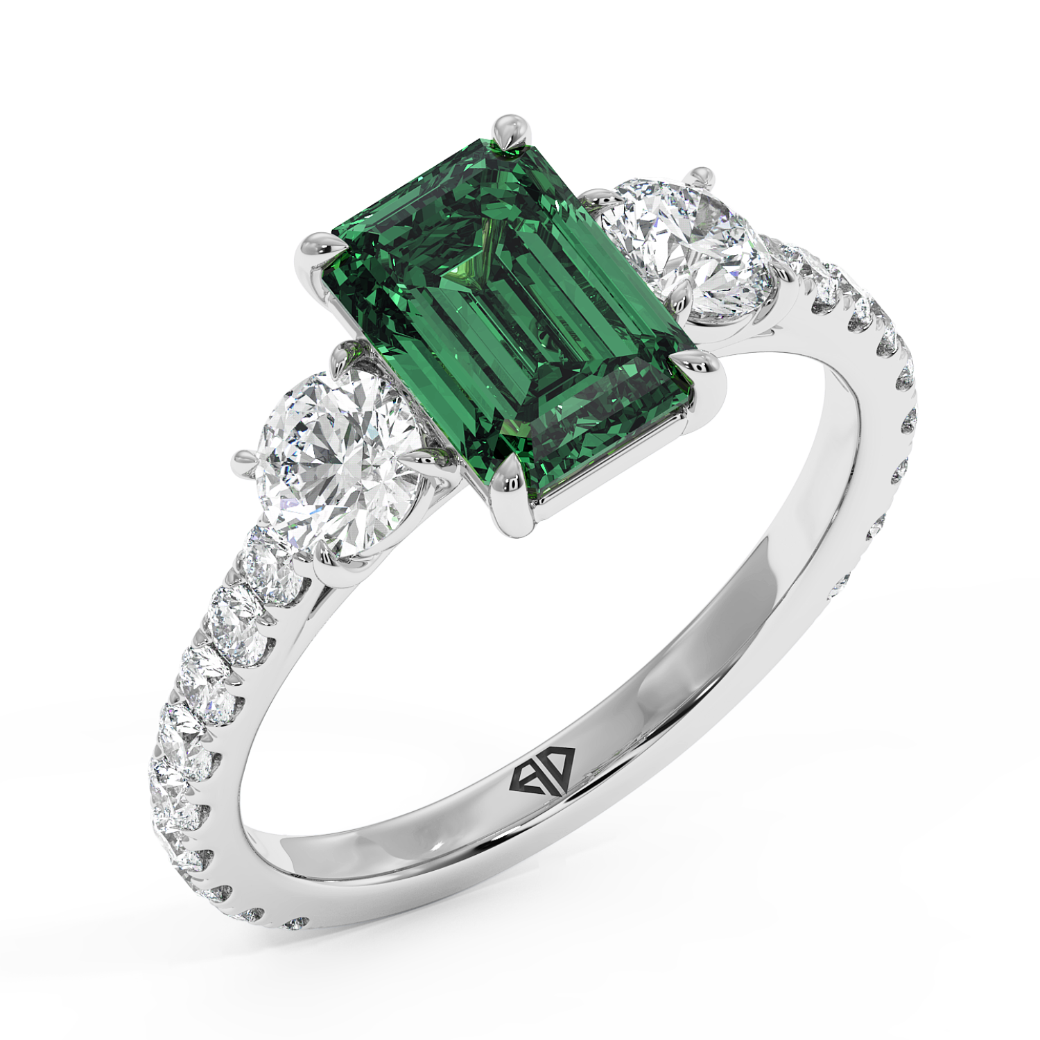Platinum Blossom Engagement Ring