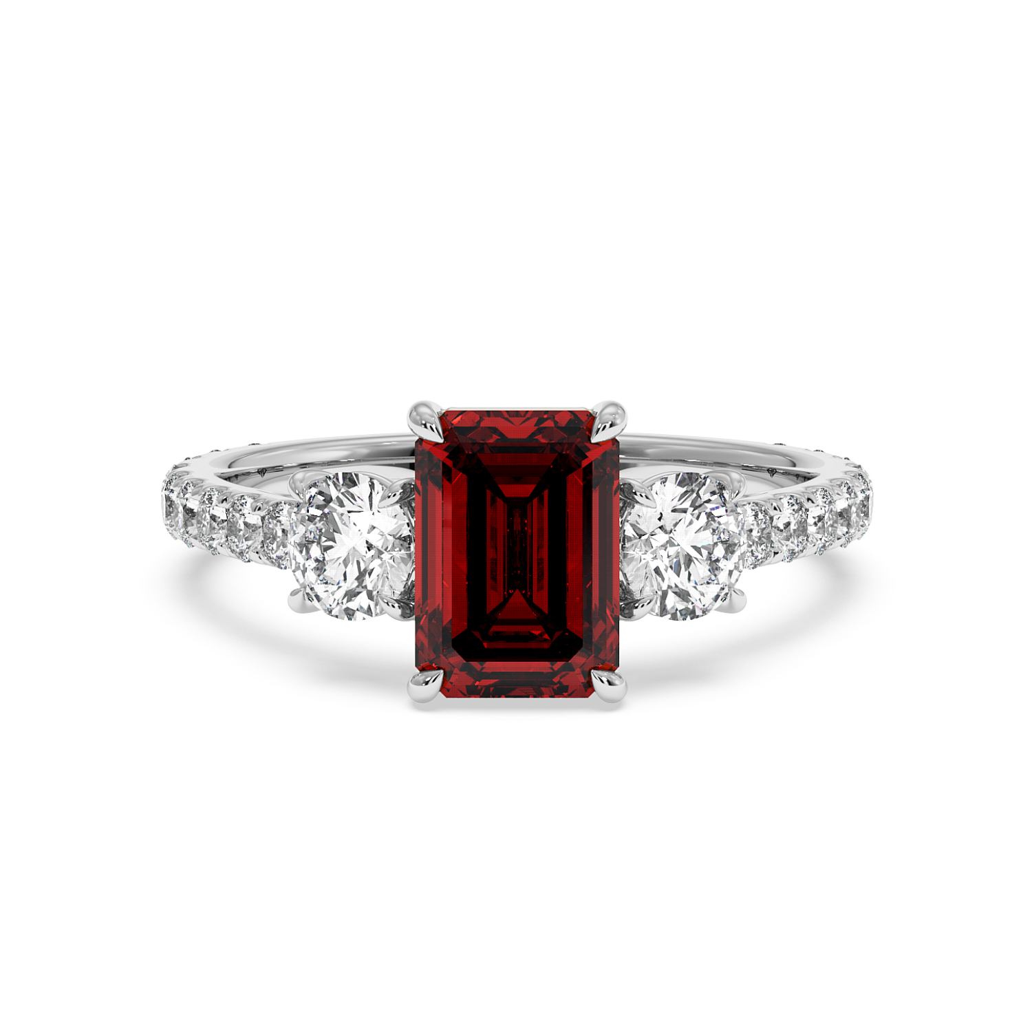 Platinum Blossom Engagement Ring