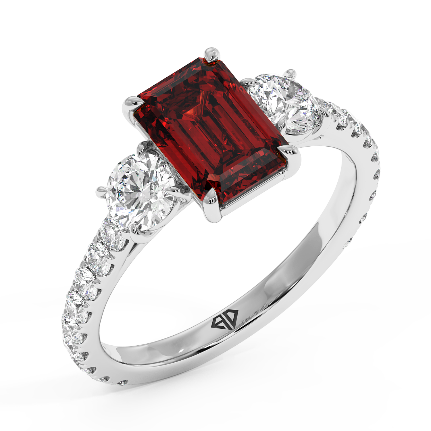 Platinum Blossom Engagement Ring