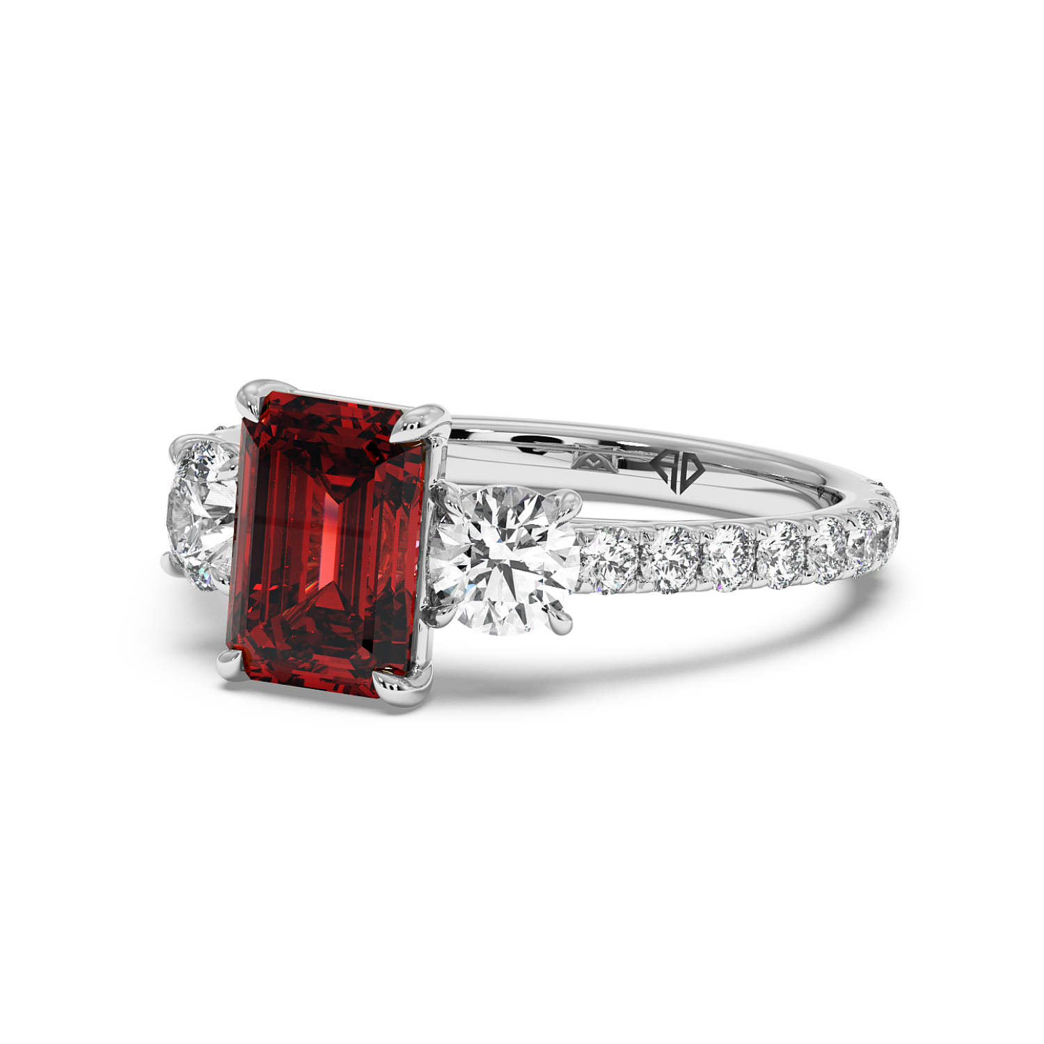 Platinum Blossom Engagement Ring