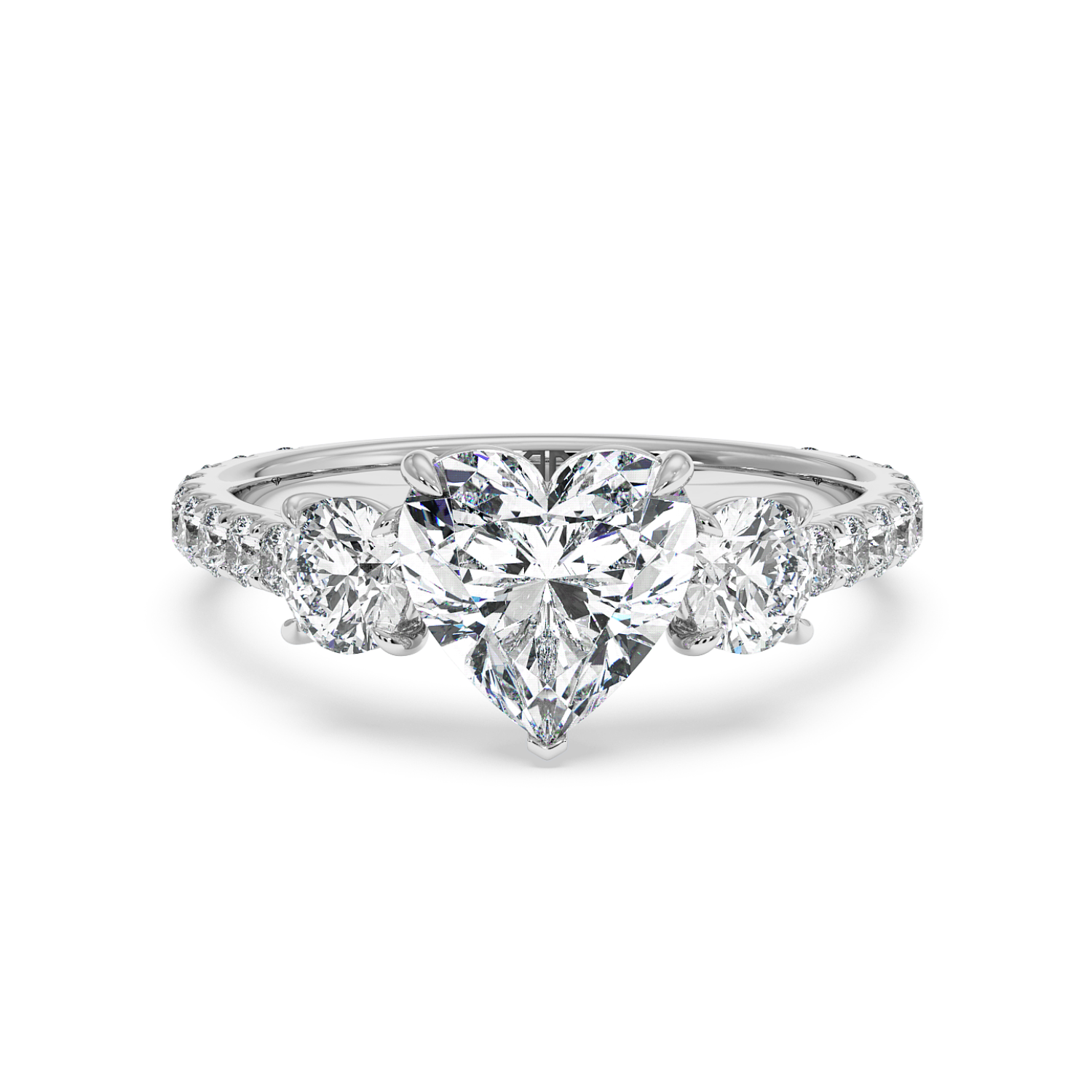 18K White Gold Blossom Engagement Ring