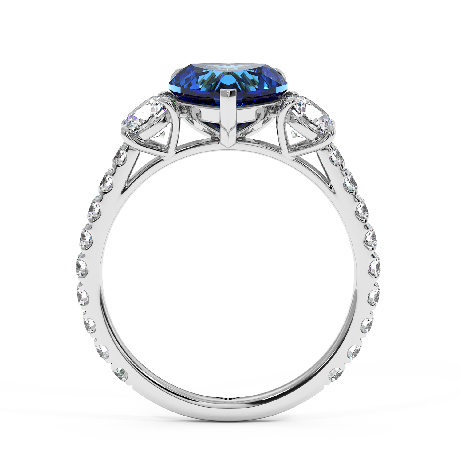 Platinum Blossom Engagement Ring