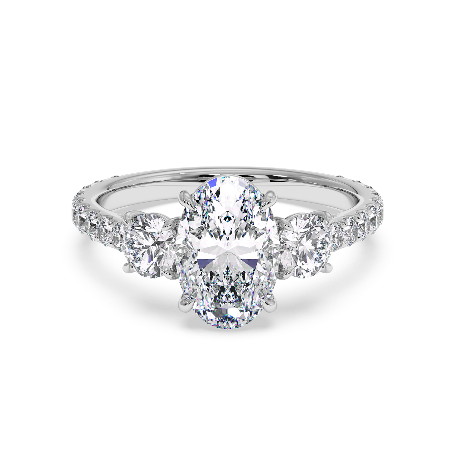 Platinum Blossom Engagement Ring