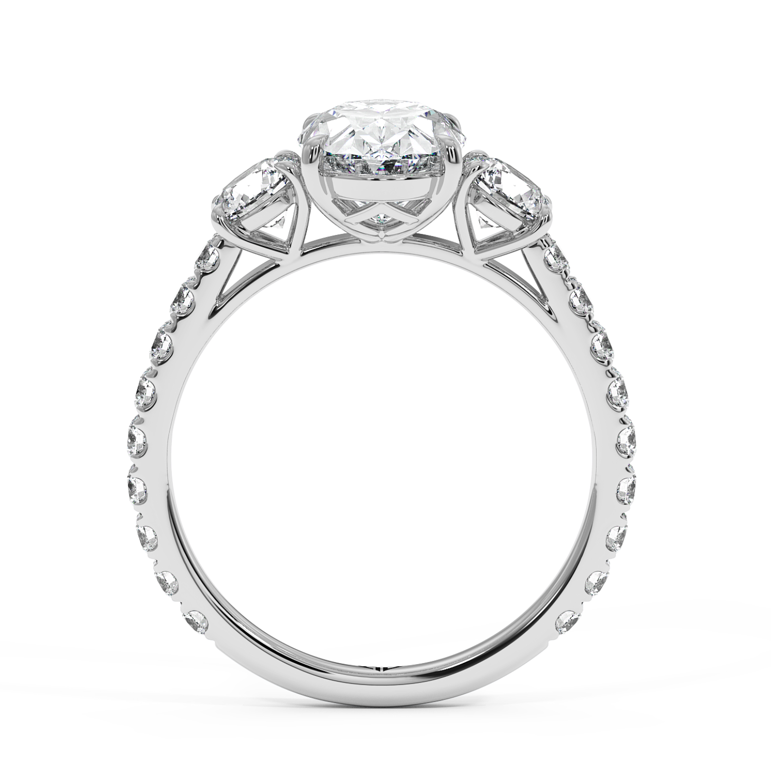 Platinum Blossom Engagement Ring