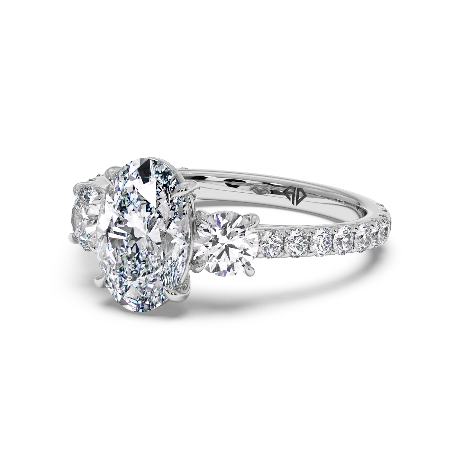 Platinum Blossom Engagement Ring