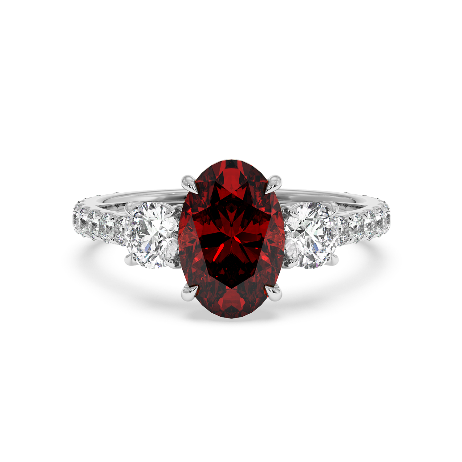 Platinum Blossom Engagement Ring