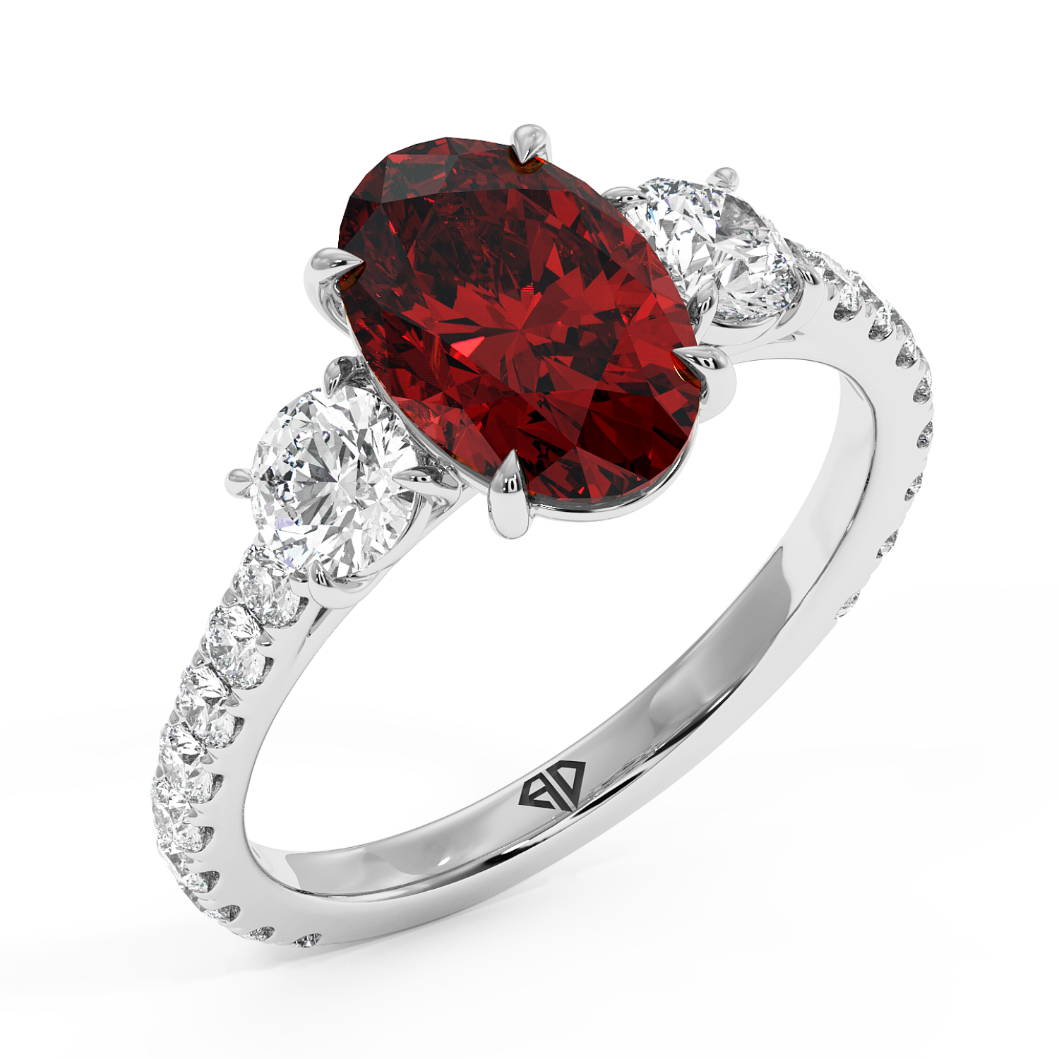 Platinum Blossom Engagement Ring