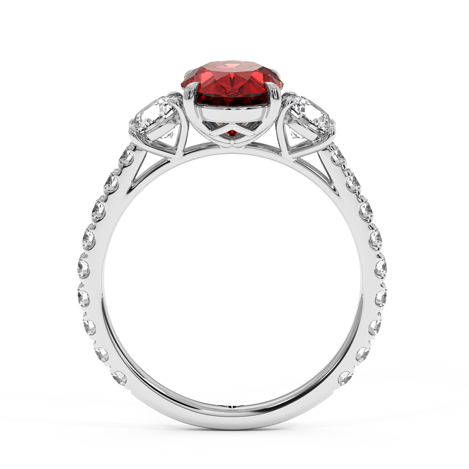 Platinum Blossom Engagement Ring