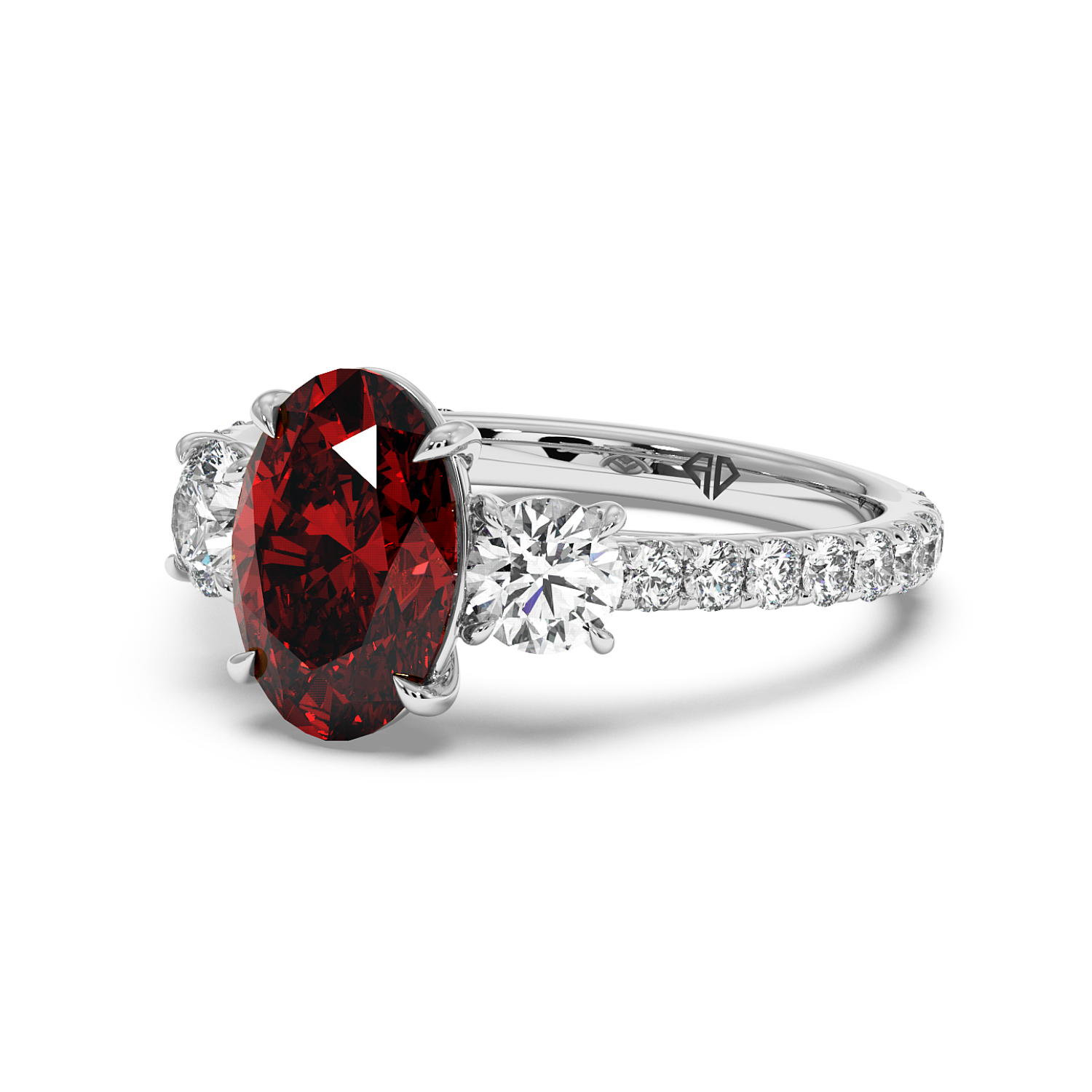 Platinum Blossom Engagement Ring
