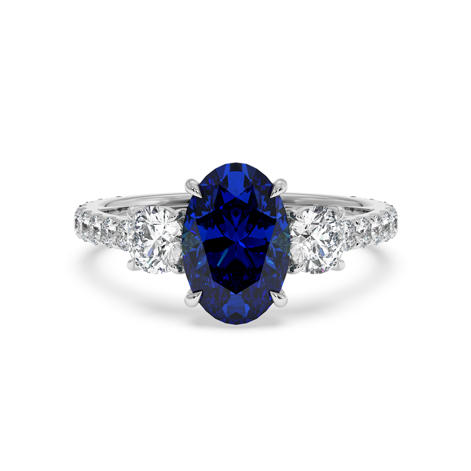 Platinum Blossom Engagement Ring