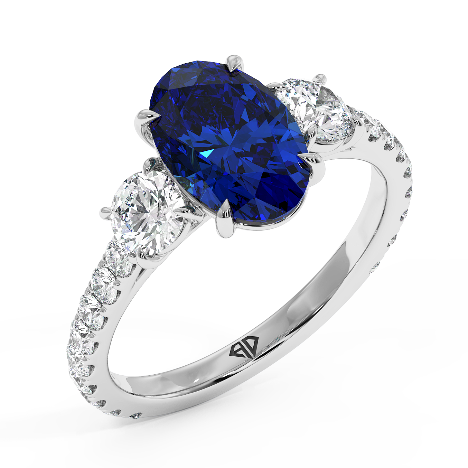Platinum Blossom Engagement Ring