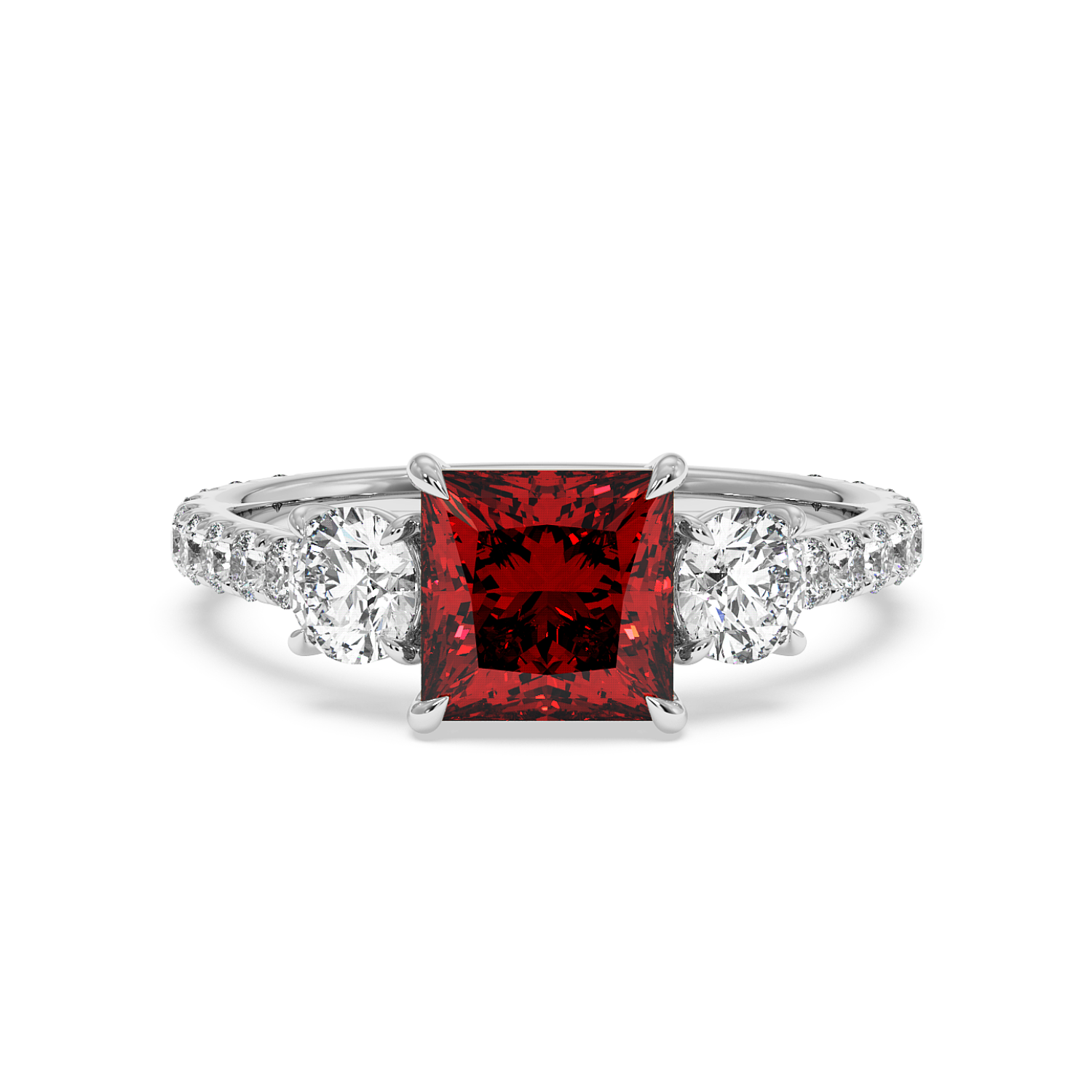 Platinum Blossom Engagement Ring