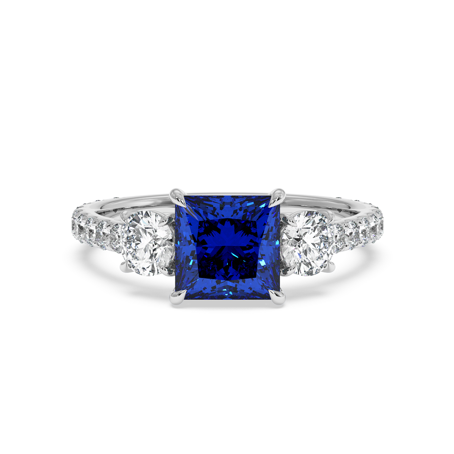 Platinum Blossom Engagement Ring