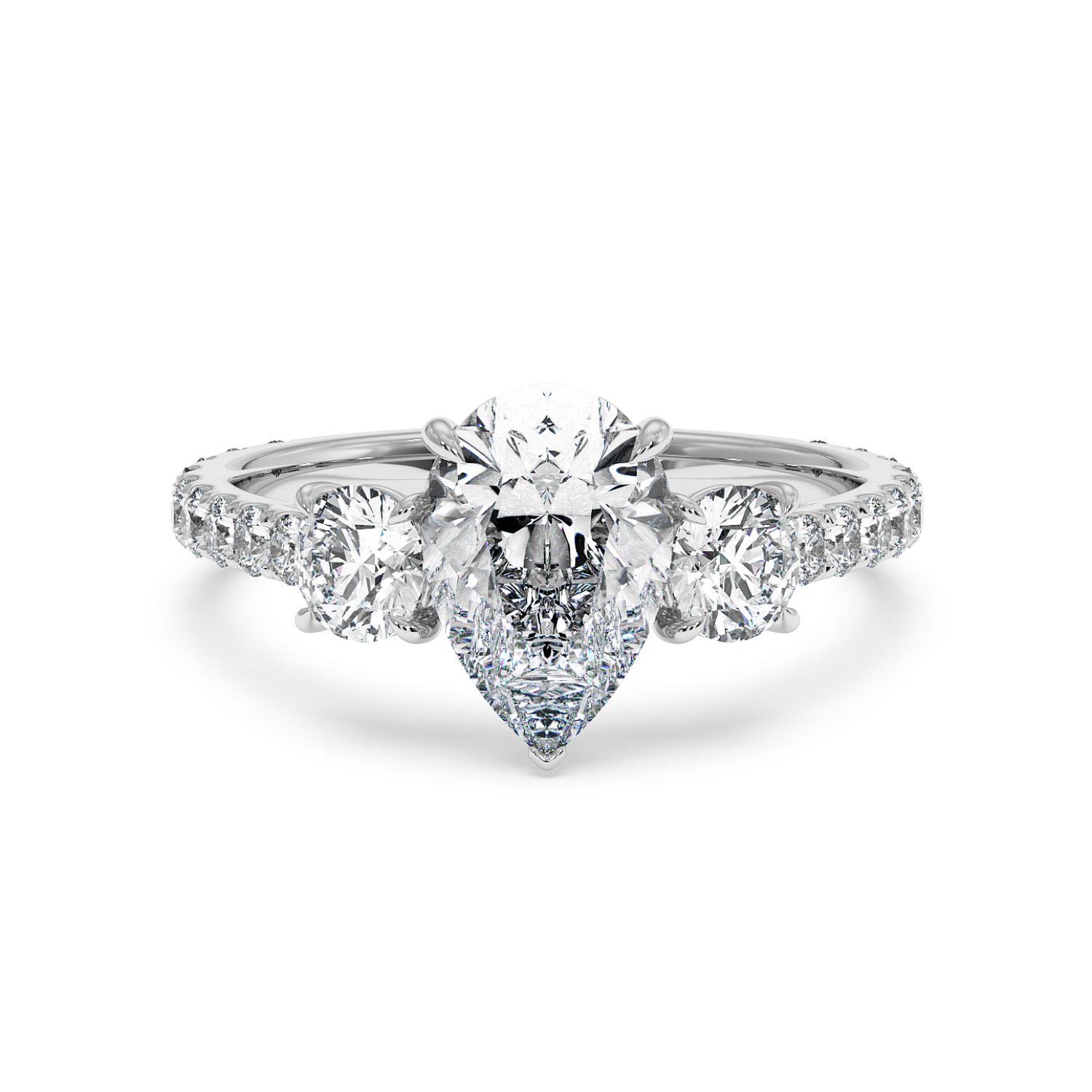 Platinum Blossom Engagement Ring