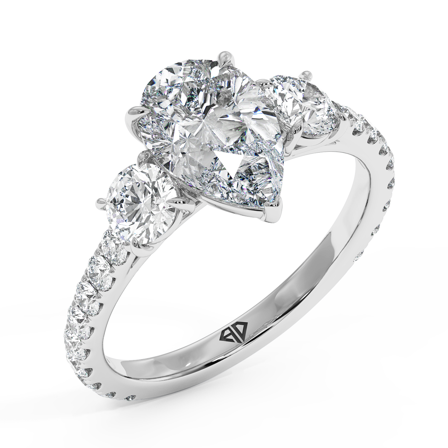Platinum Blossom Engagement Ring