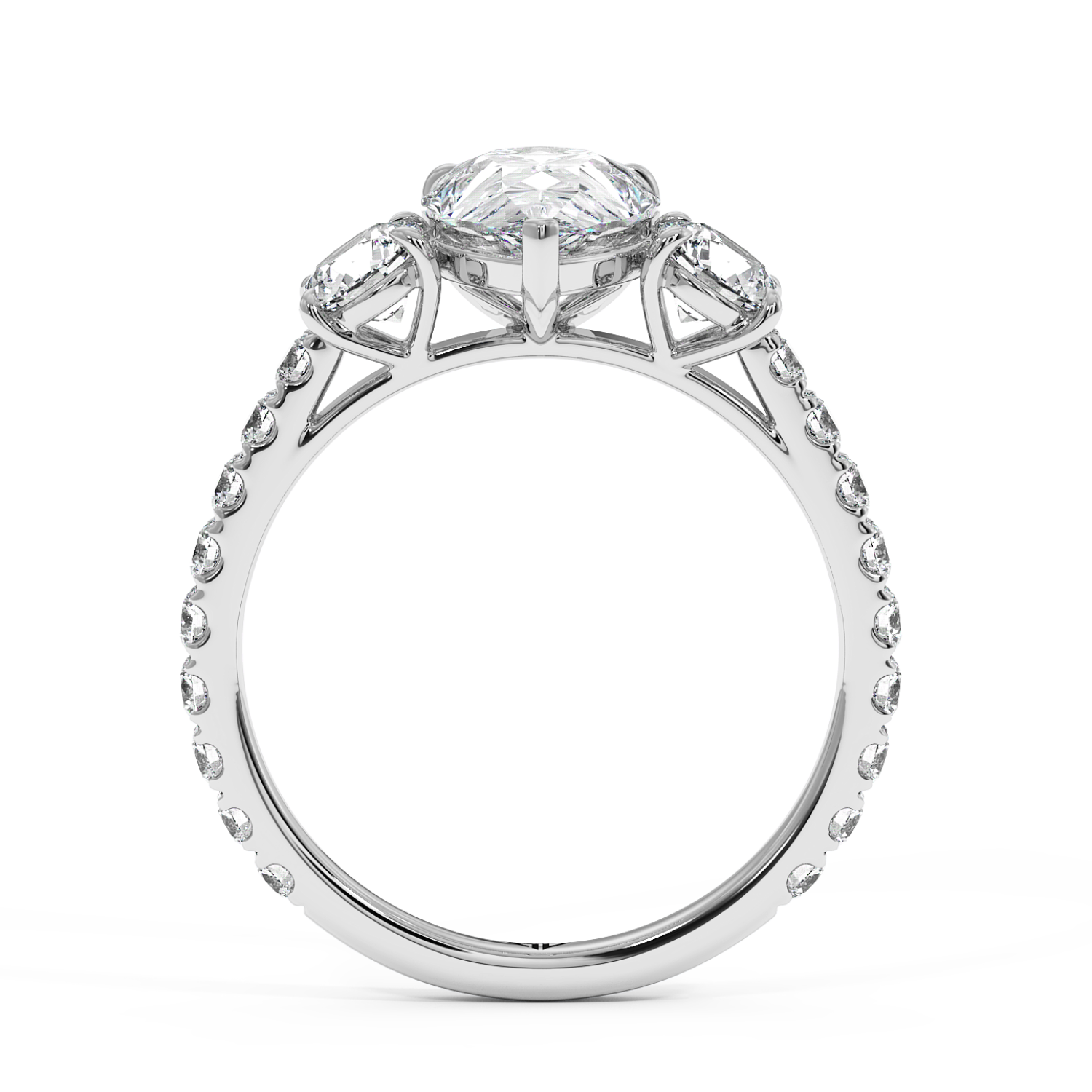 Platinum Blossom Engagement Ring