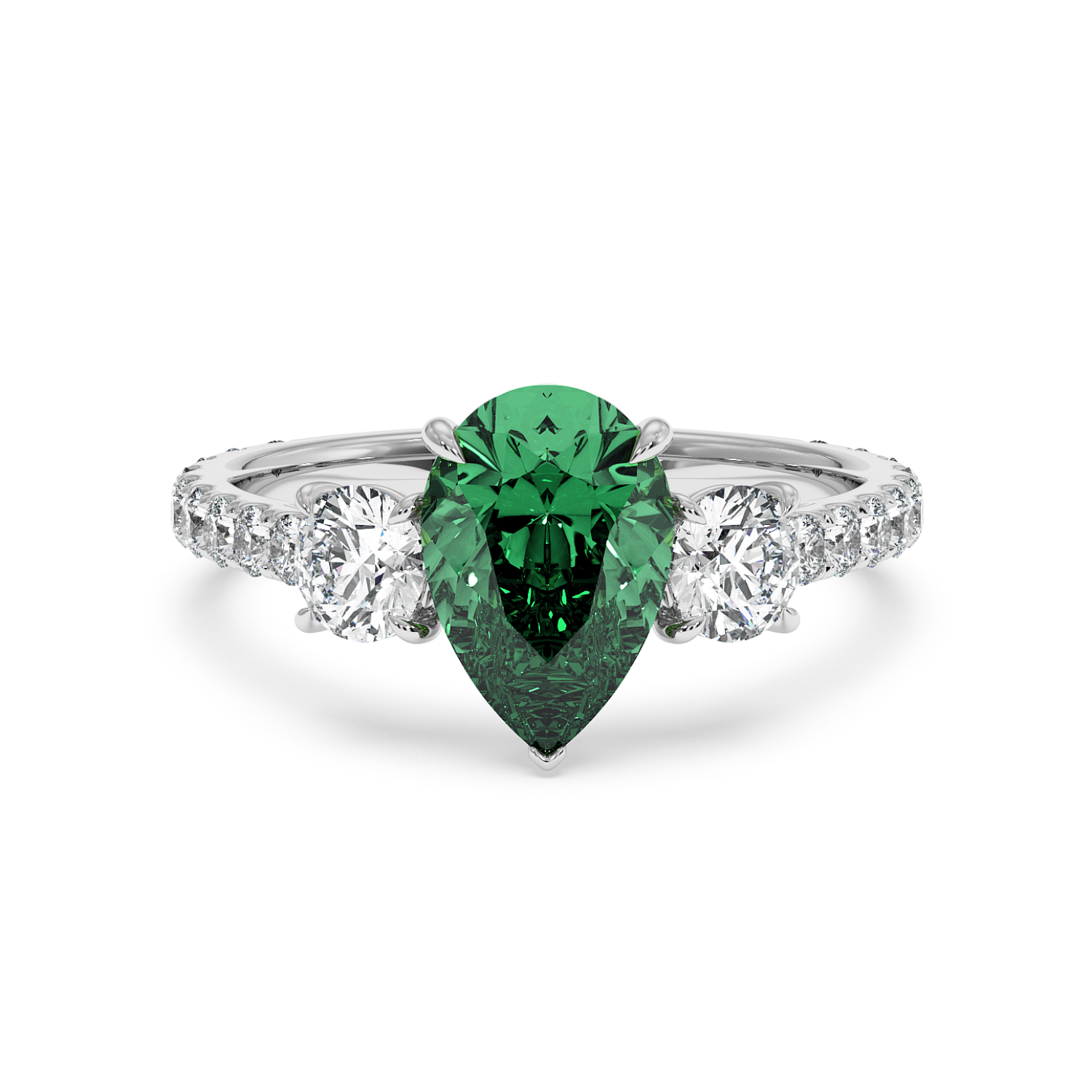 Platinum Blossom Engagement Ring