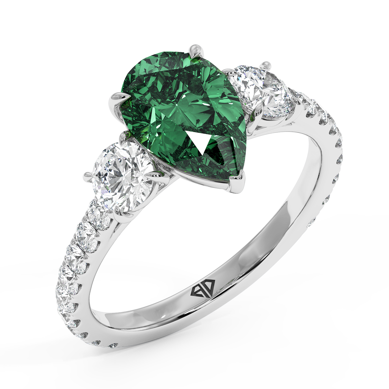Platinum Blossom Engagement Ring