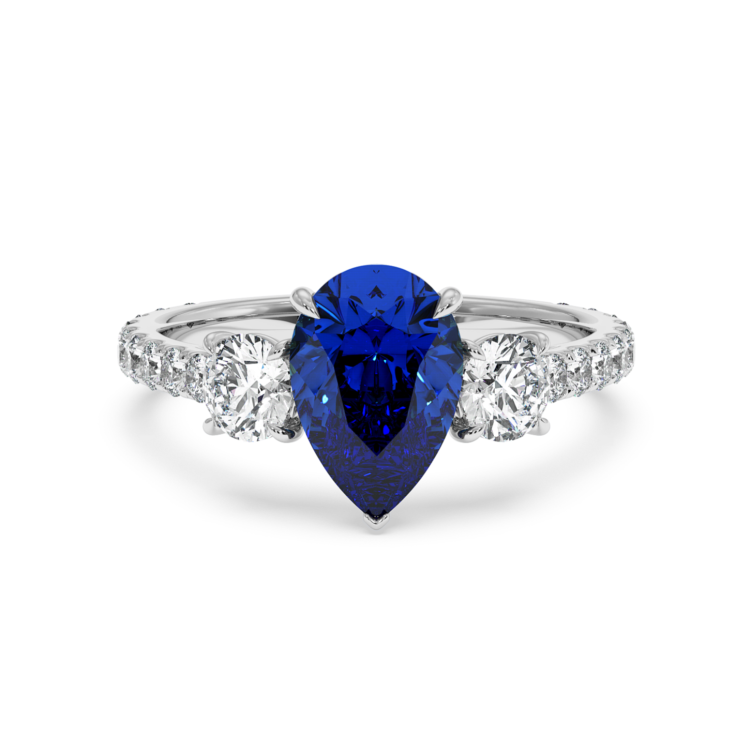 Platinum Blossom Engagement Ring