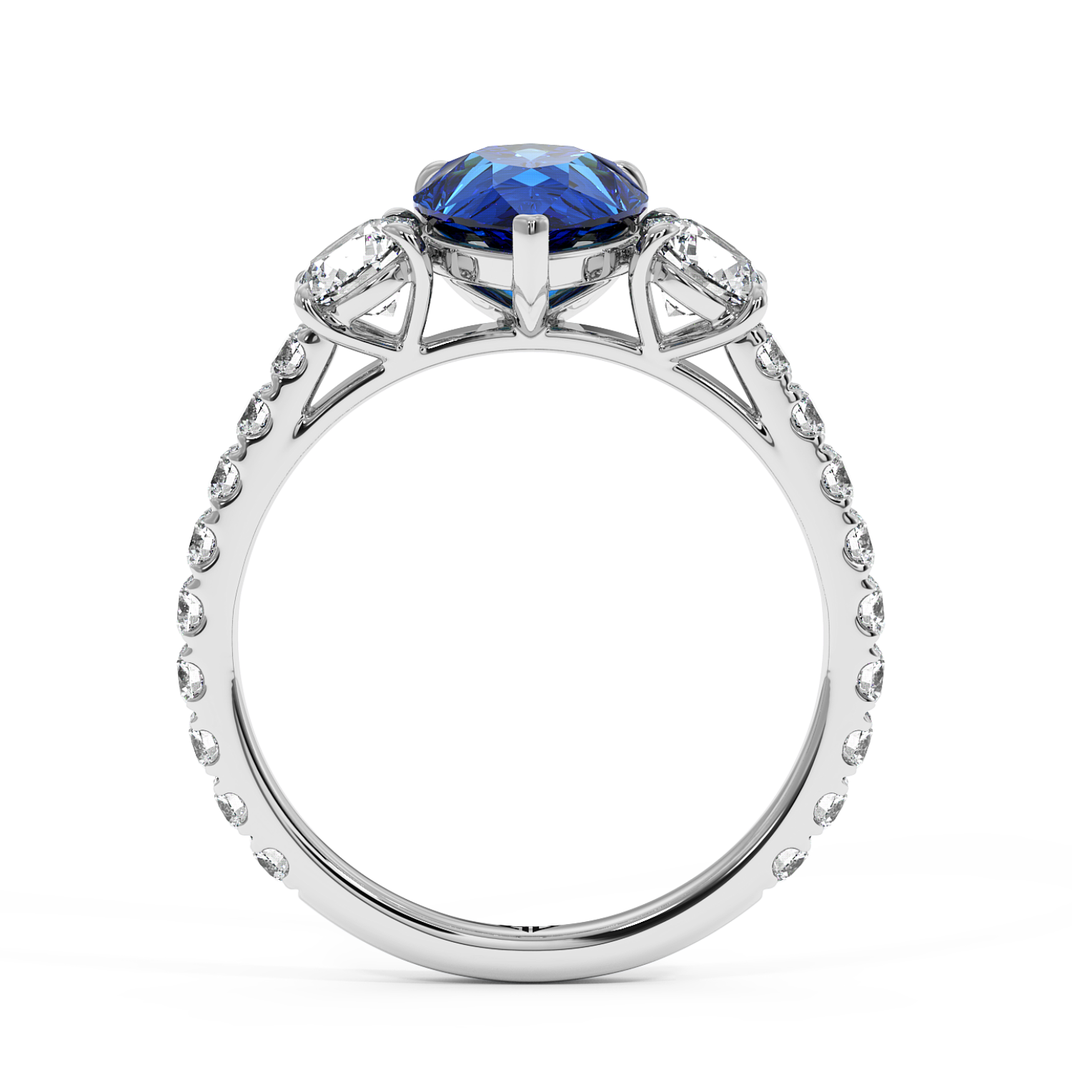 Platinum Blossom Engagement Ring
