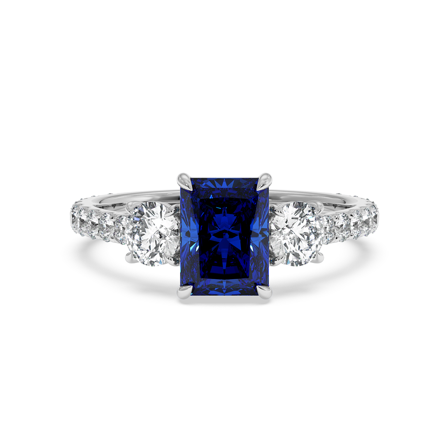 Platinum Blossom Engagement Ring