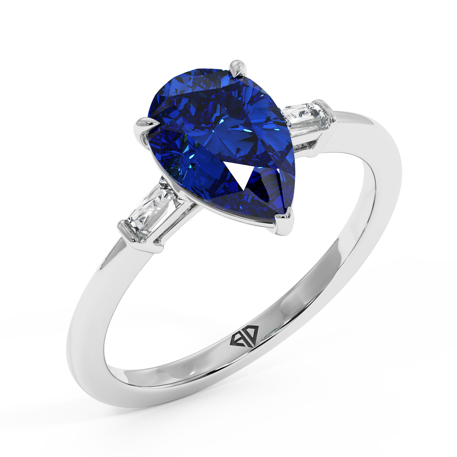 18K White Gold Quinn Engagement Ring