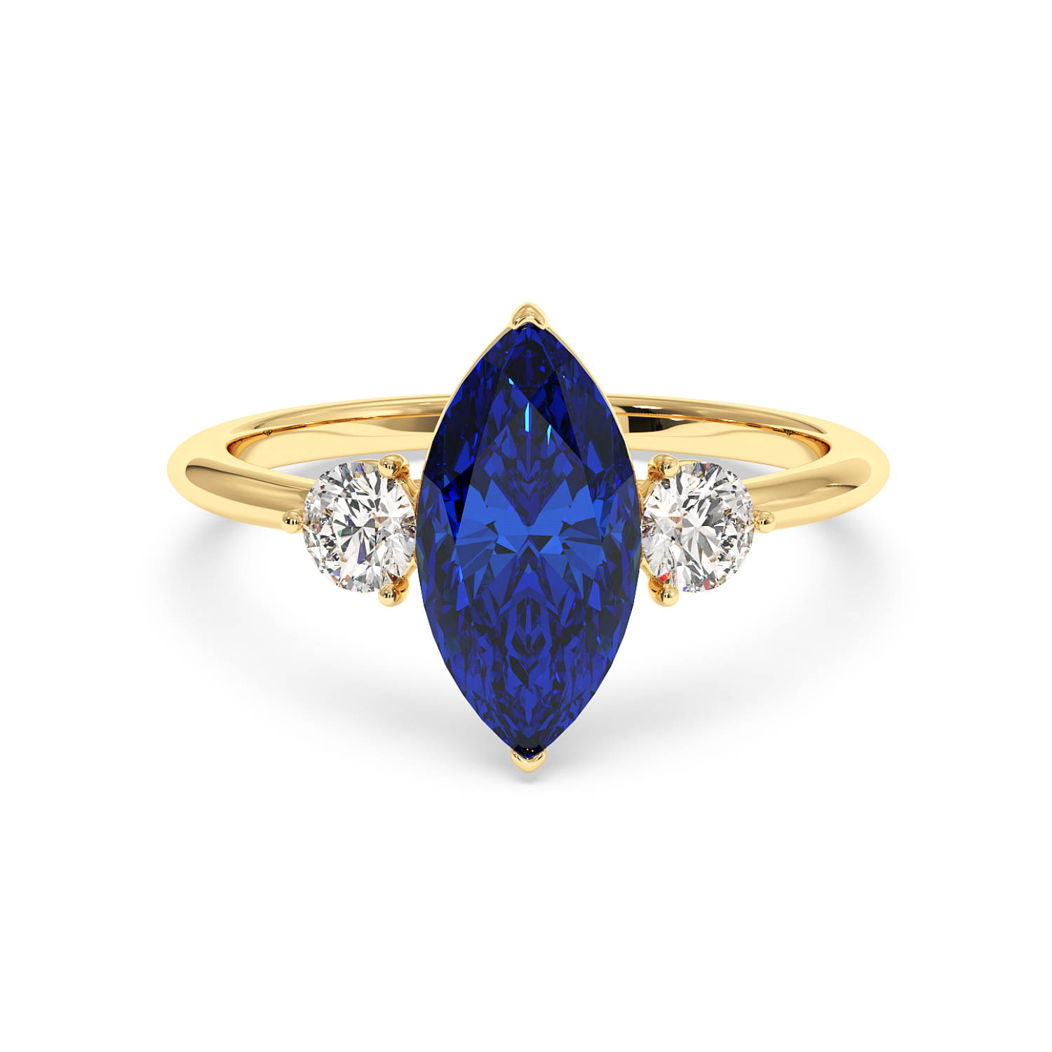 18K Yellow Gold Aida Engagement Ring