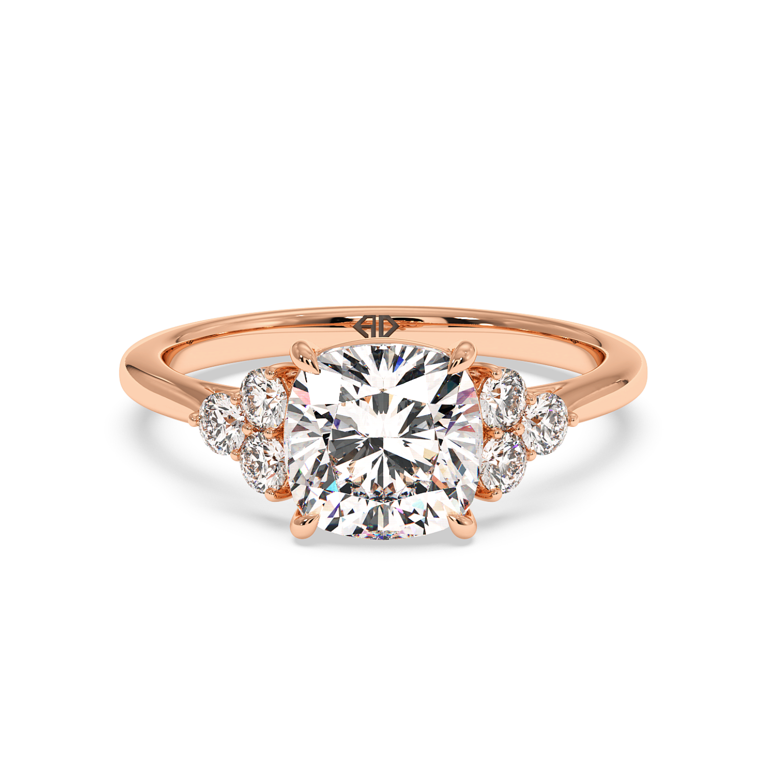 18K Rose Gold Sasha Trilogy Engagement Ring