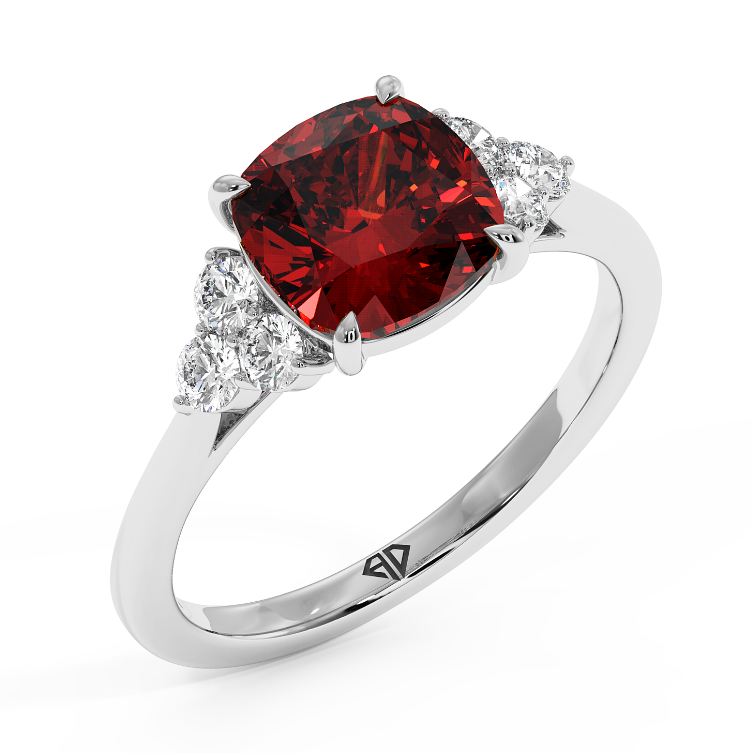 18K White Gold Sasha Trilogy Engagement Ring