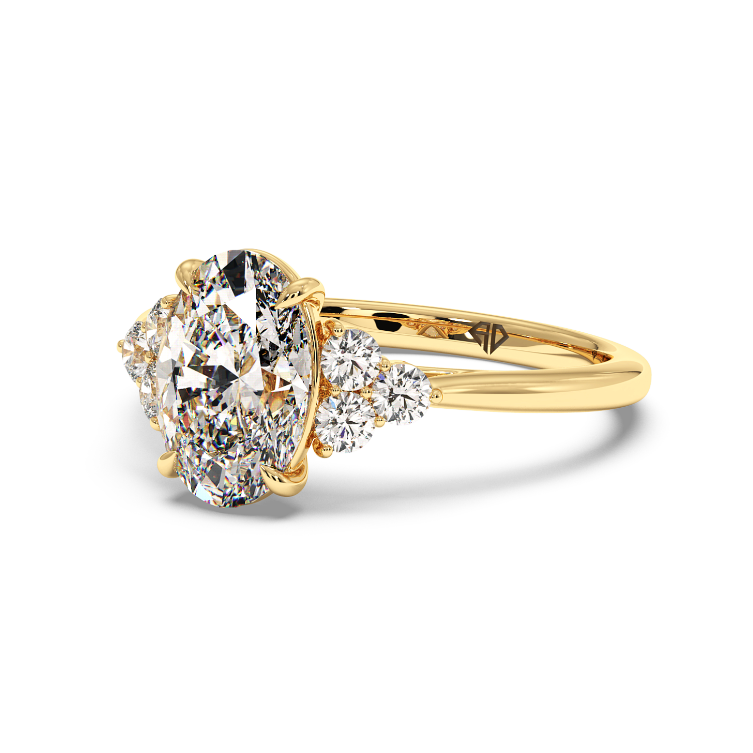 18K Yellow Gold Sasha Trilogy Engagement Ring