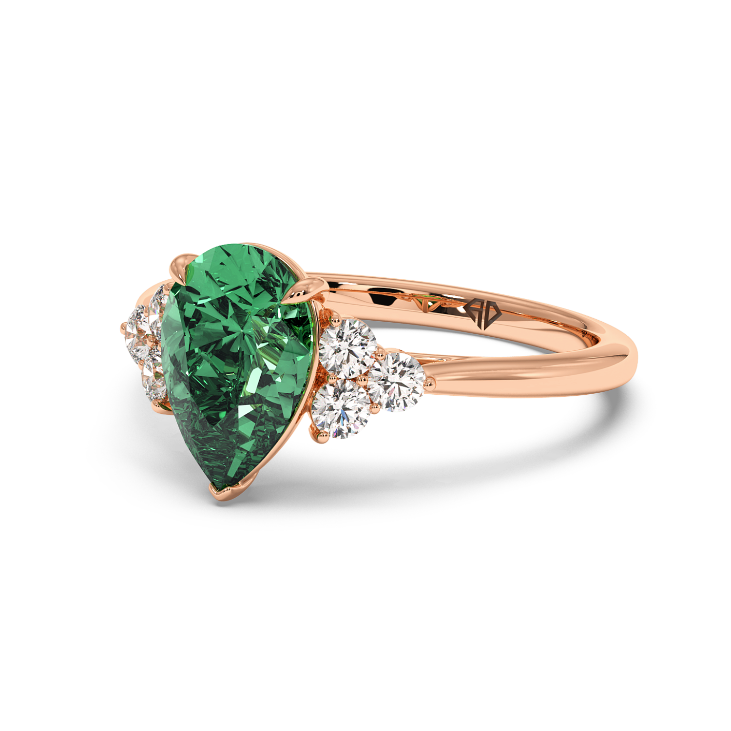 18K Rose Gold Sasha Trilogy Engagement Ring