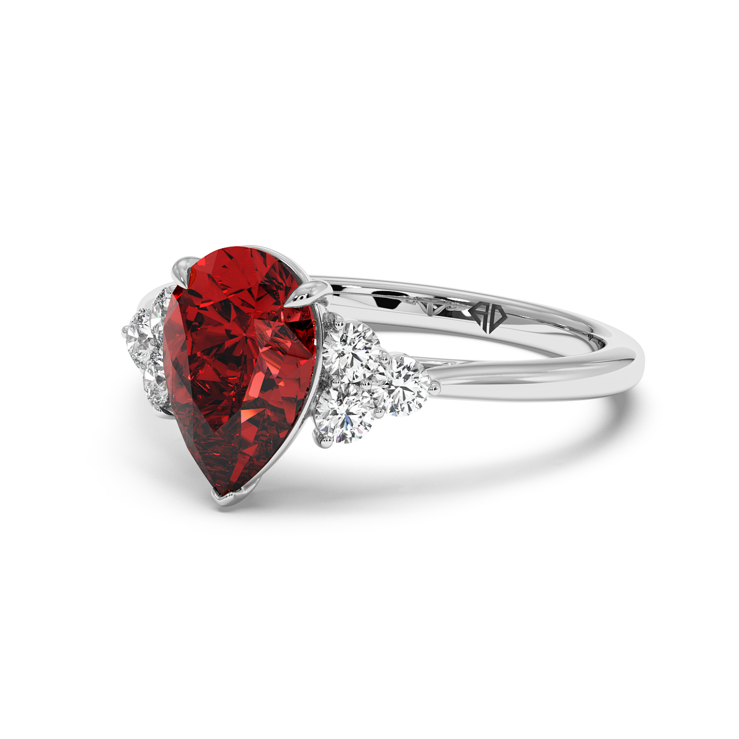 18K White Gold Sasha Trilogy Engagement Ring