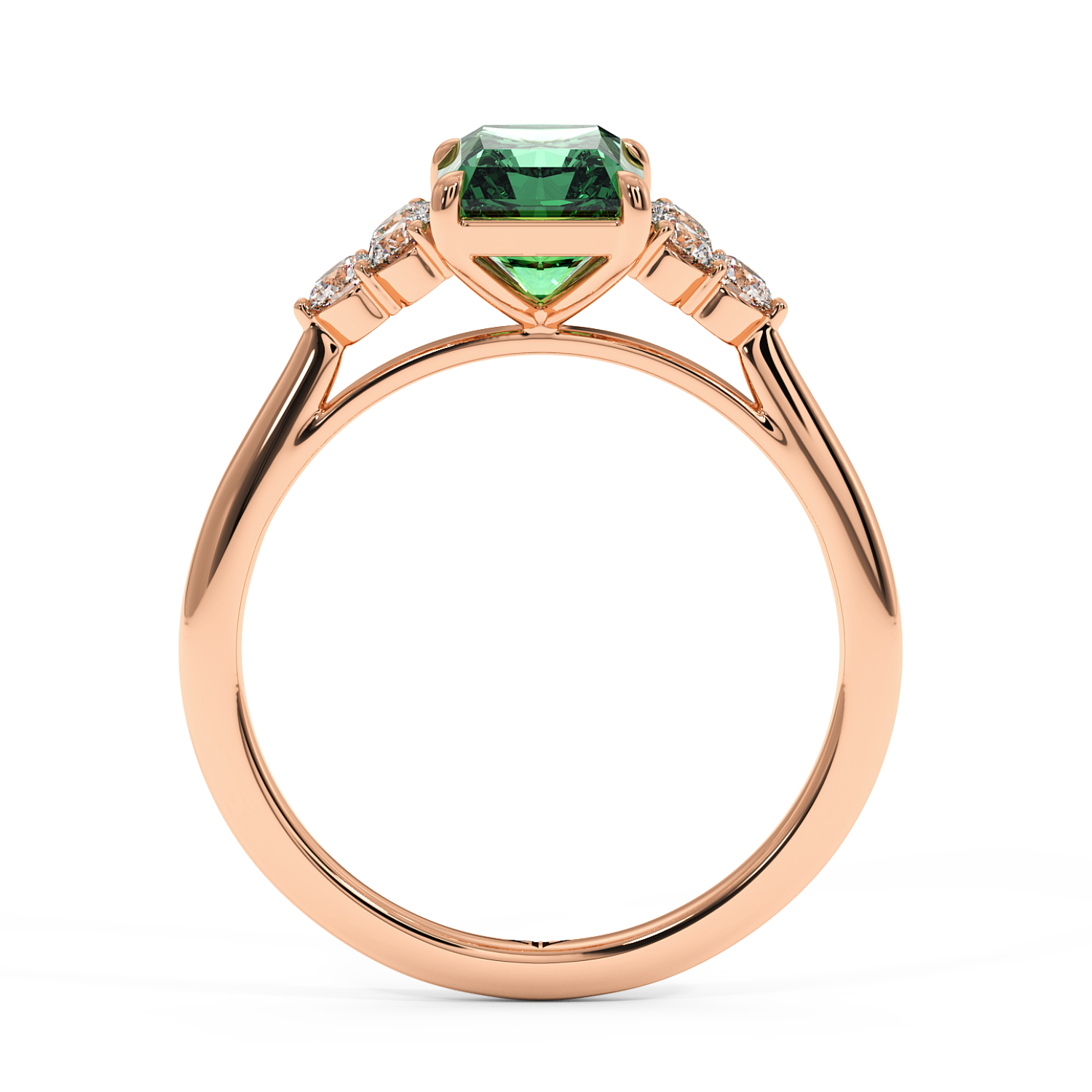 18K Rose Gold Sasha Trilogy Engagement Ring
