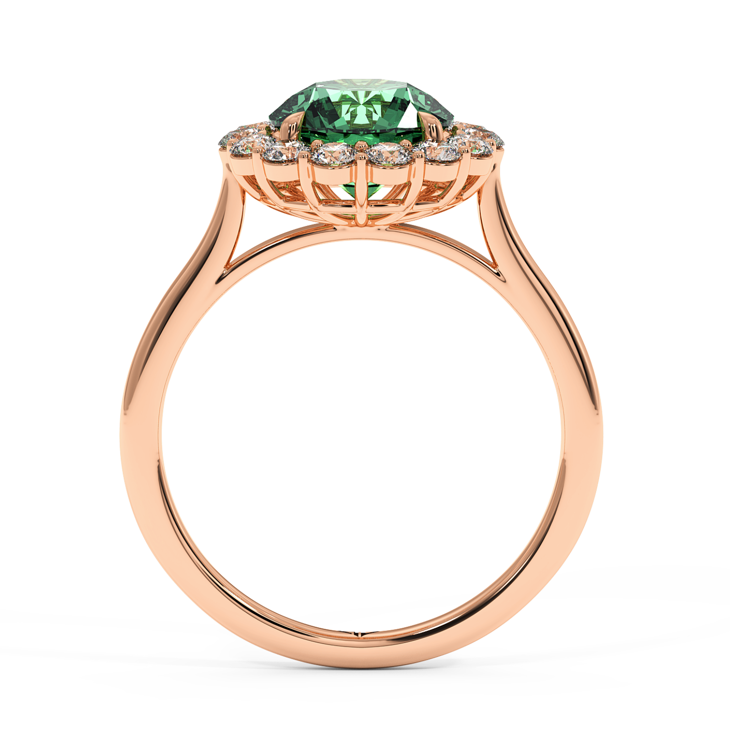 18K Rose Gold Matilda Halo Diamond Engagement Ring