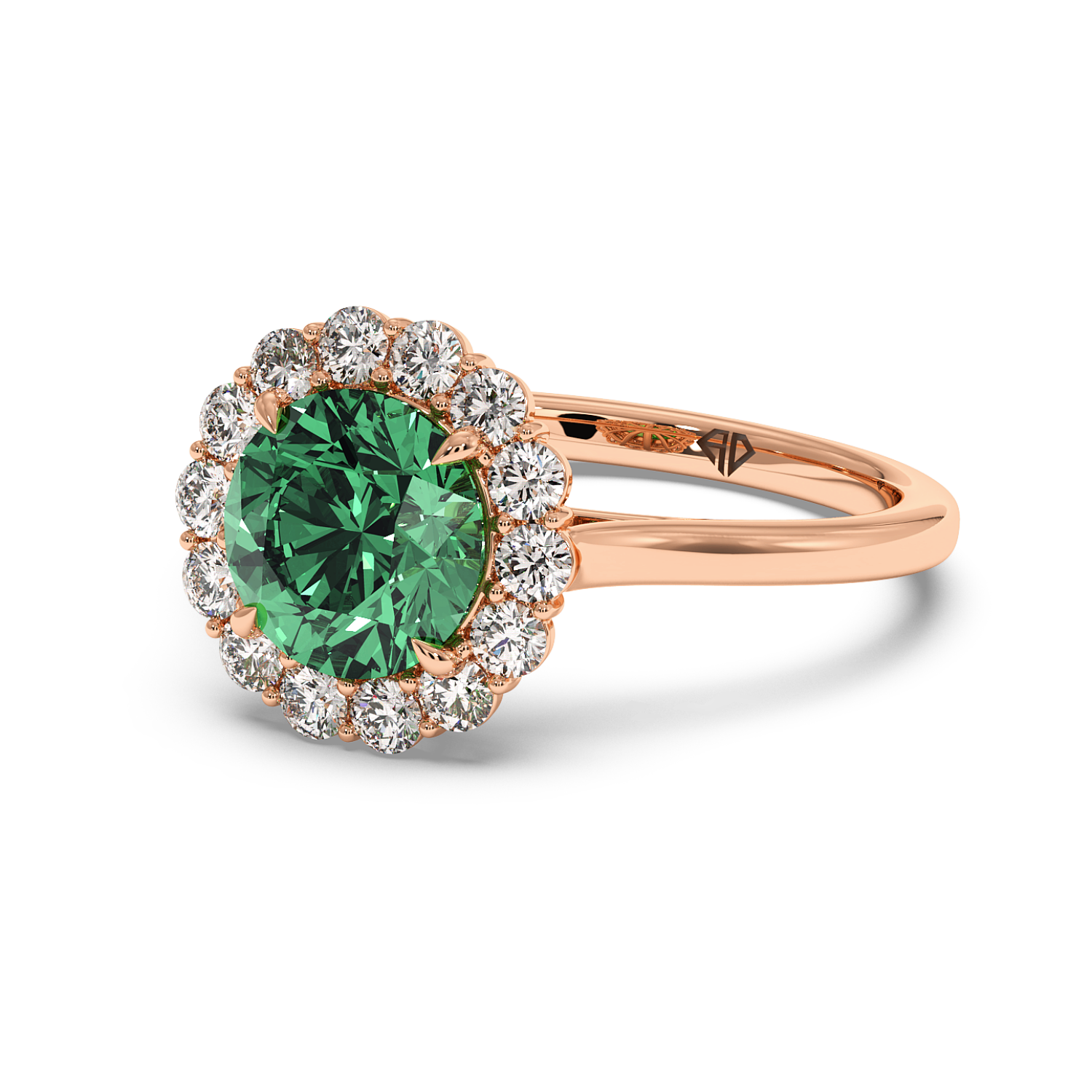 18K Rose Gold Matilda Halo Diamond Engagement Ring