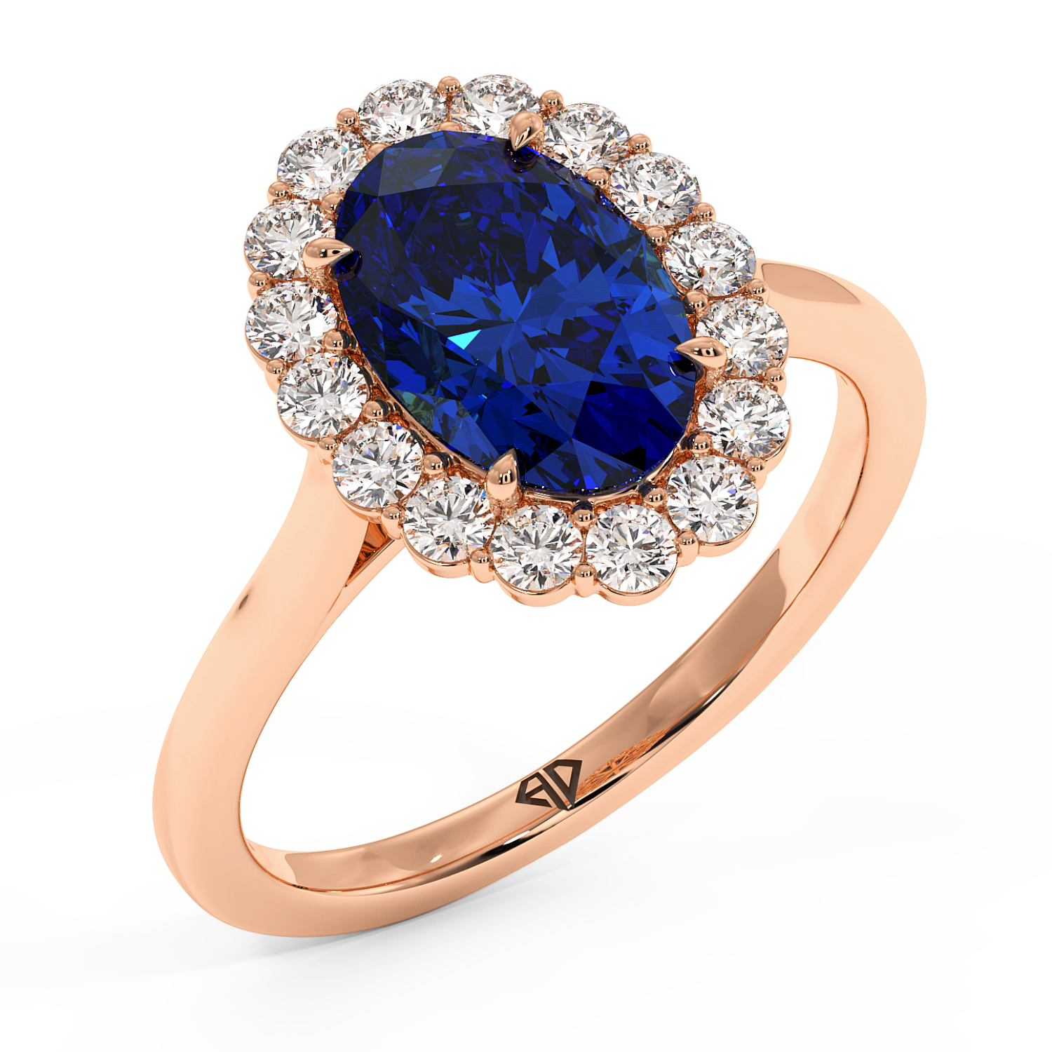 18K Rose Gold Matilda Sapphire Gemstone Engagement Ring