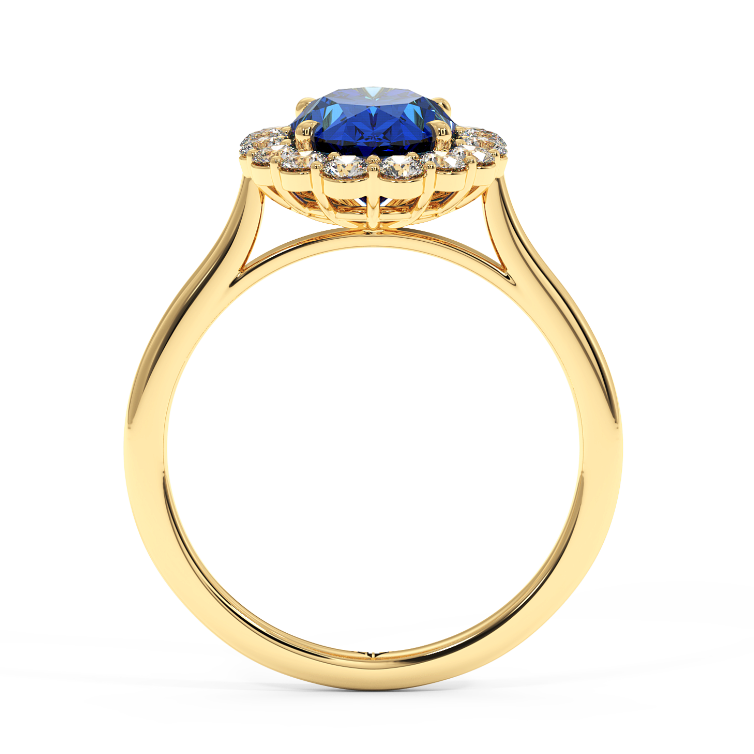 18K Yellow Gold Matilda Sapphire Gemstone Engagement Ring