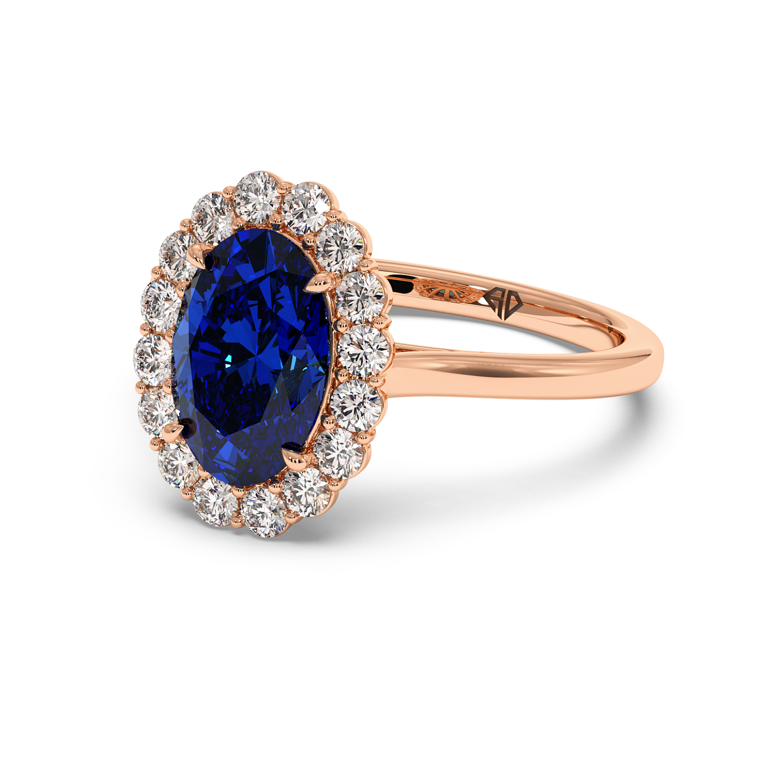 18K Rose Gold Matilda Sapphire Gemstone Engagement Ring